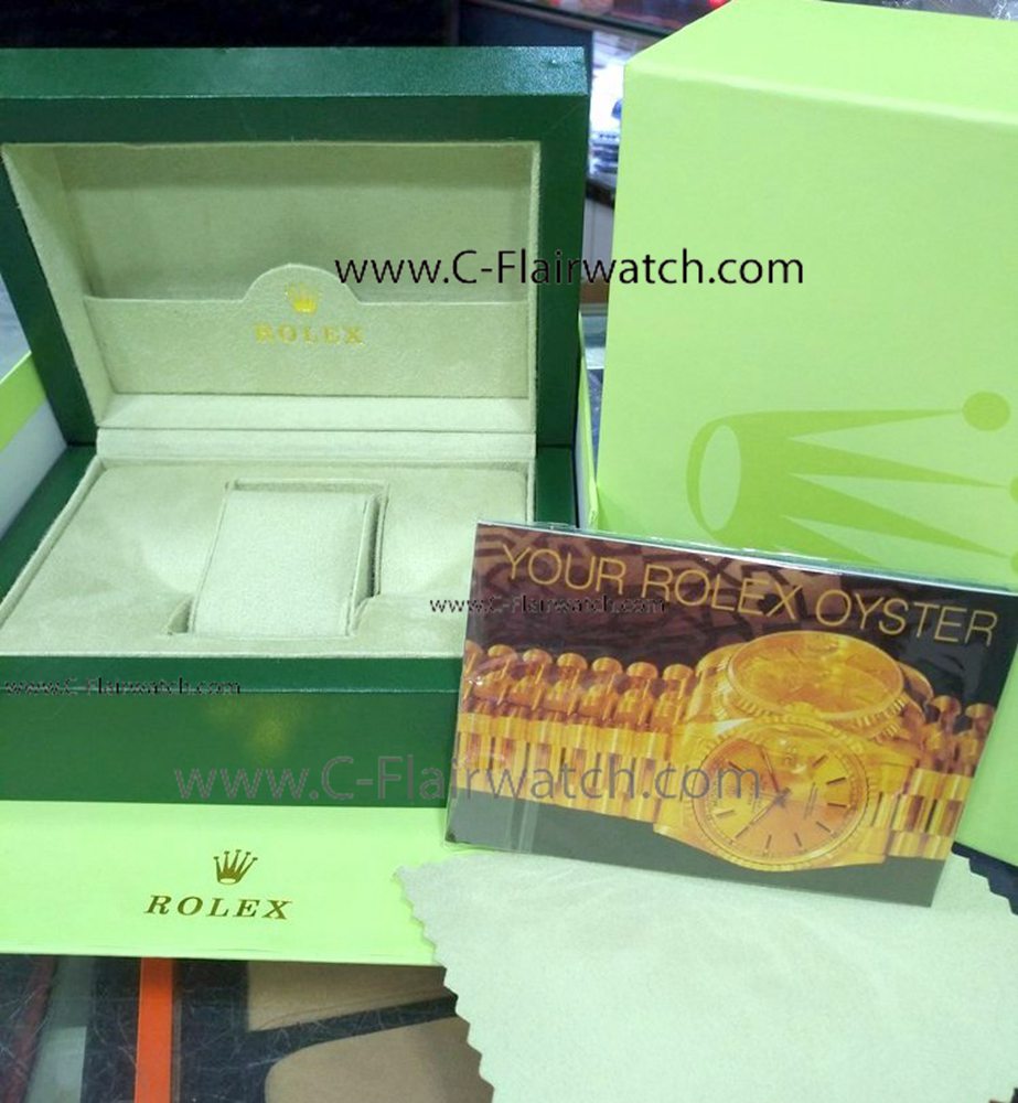 Rolex Box Fake set - Green Case with Manual Book